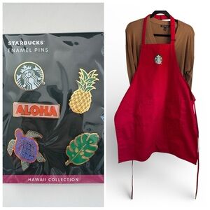 Starbucks Hawaii Collection Enamel Pins Set Starbucks Holiday Apron Authentic